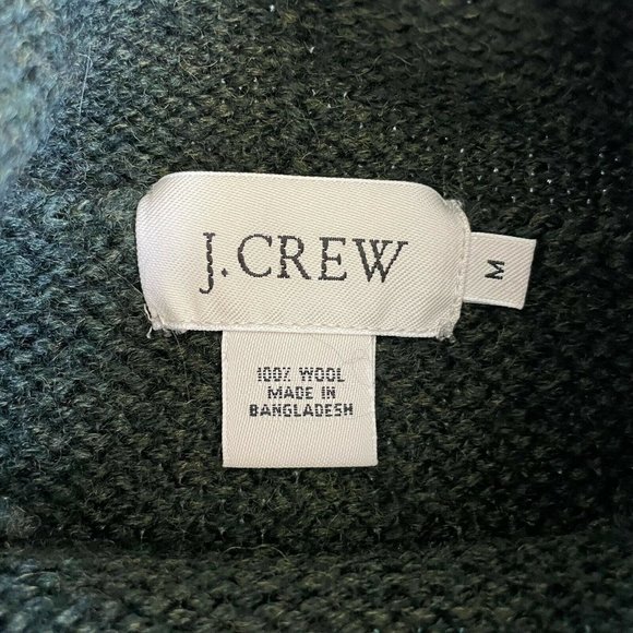 J Crew Mens Vintage Oarsman? Dark Green Wool Roll Neck Sweater Medium - Picture 2 of 5